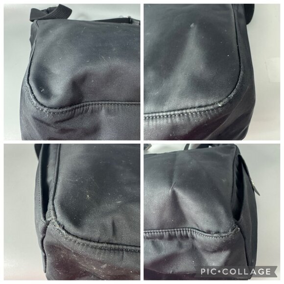 Vintage Longchamp Le Pliage Black Nylon Exterior Extra Large Shoulder Bag - Picture 13 of 14